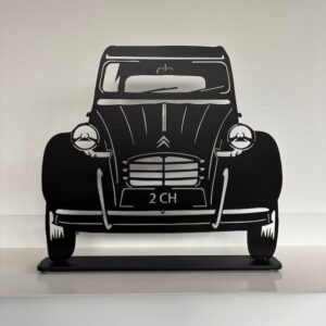 statuette de la voiture mythique la 2 chevaux