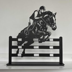 Statuette sport équestre  saut d'obstacle